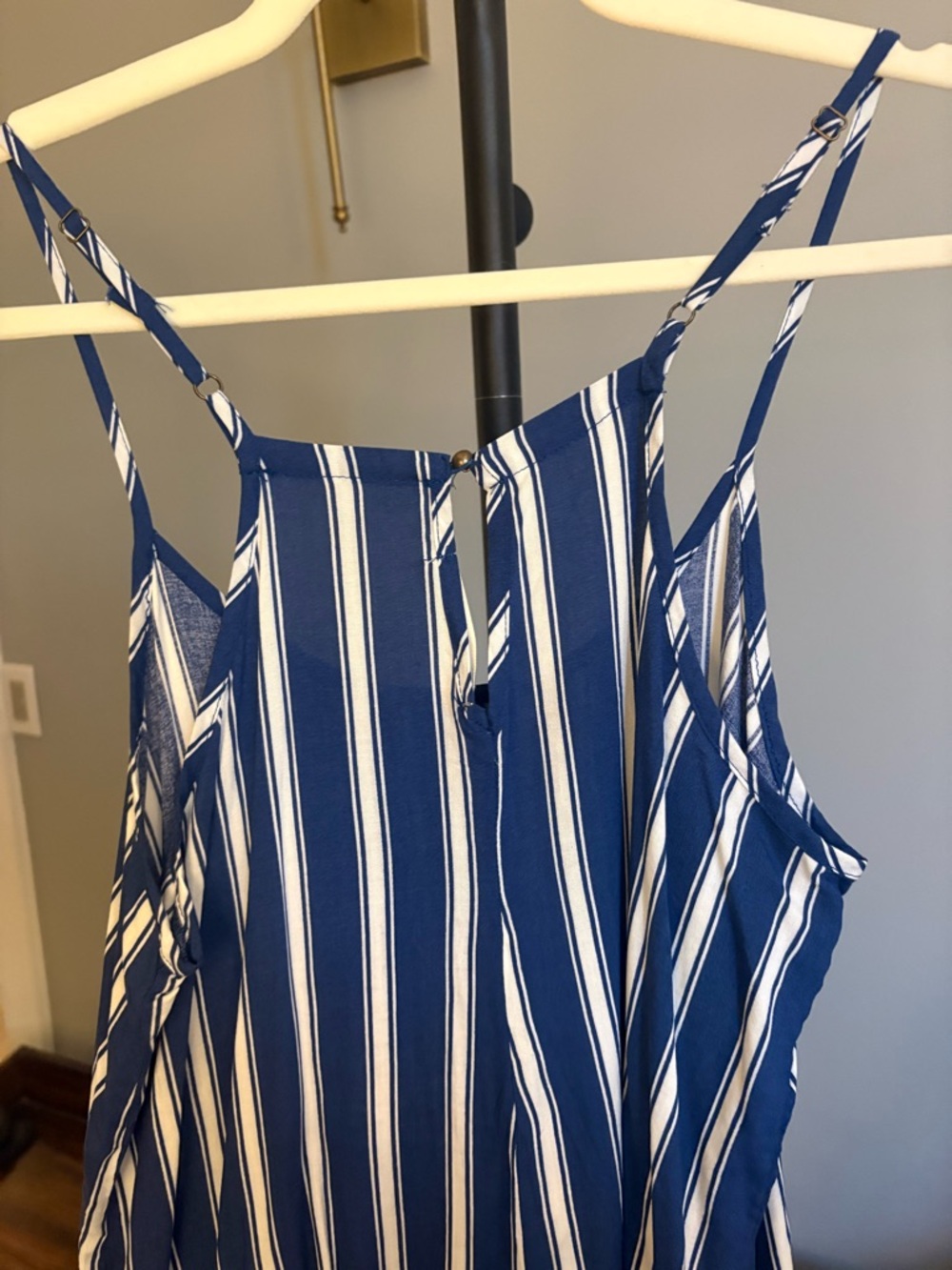 Ocean Drive Blue and White Vertical Stripe Dress - Picture 4 of 6